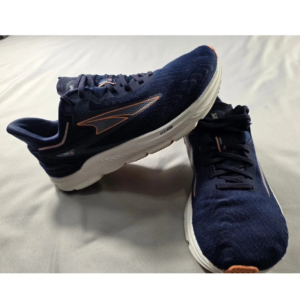 Altra Torin 6 Running Shoes Women 8 Navy Blue Orange Comfort Sneakers